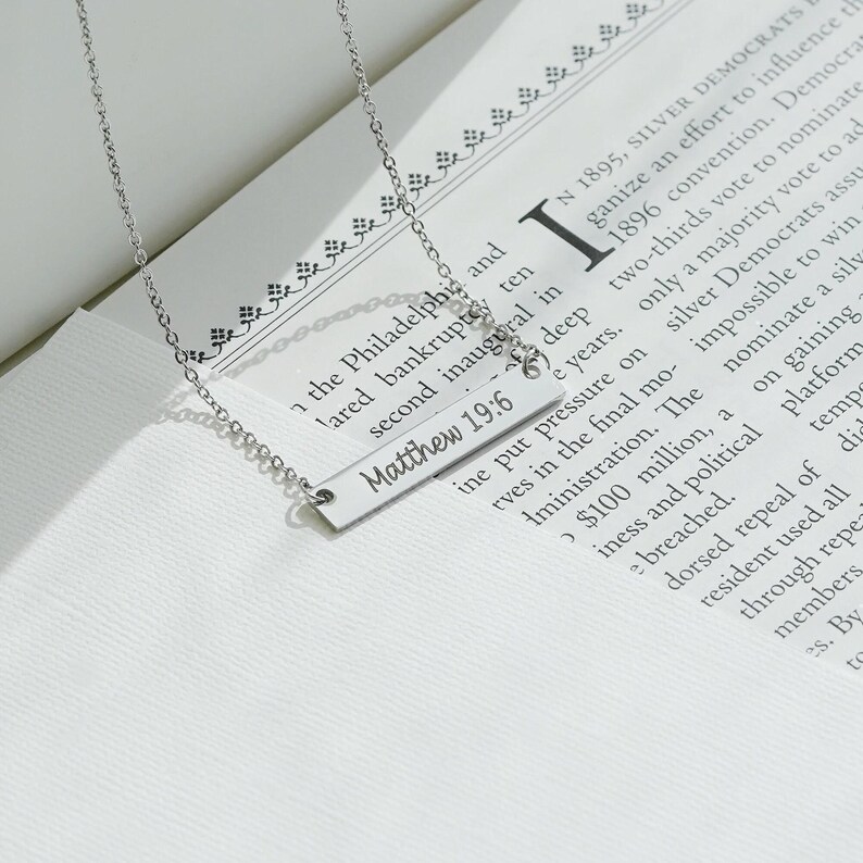 Dainty Custom Christian Jewelry, Bible Verse Gift for Mom, Birthday Gifts Necklace for Women, Catholic Jewelry, FN-08 image 3
