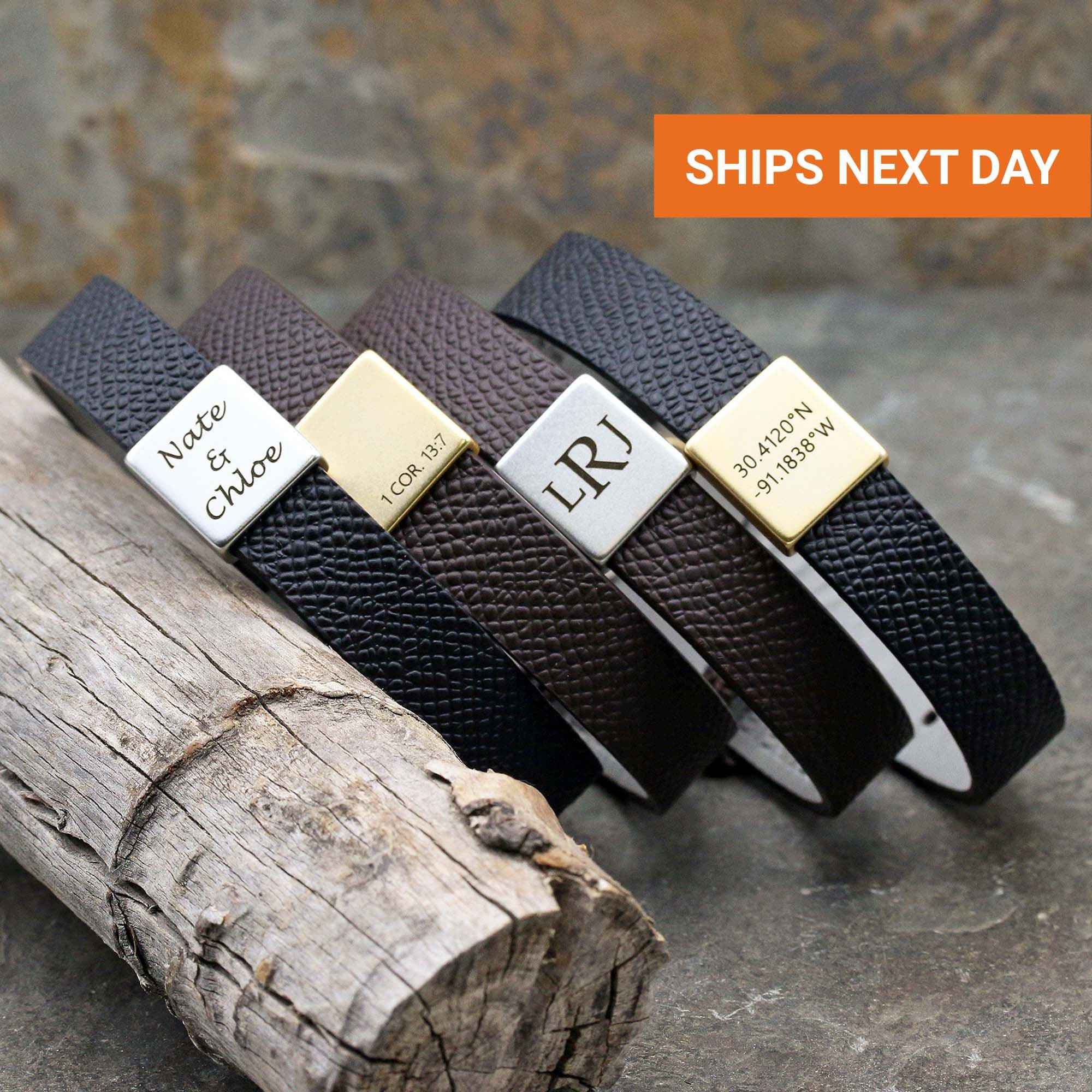 Leather Bracelets for Men Etsy