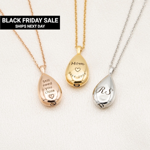 Personalized ash necklace hot sale