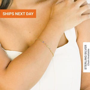 Custom Birthstone Bracelet: Stainless Steel Family Bracelet