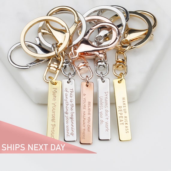 Personalized Keychain Custom Keychain Mothers Day Gift Etsy