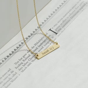 Dainty Custom Christian Jewelry, Bible Verse Gift for Mom, Birthday Gifts Necklace for Women, Catholic Jewelry, FN-08 image 2