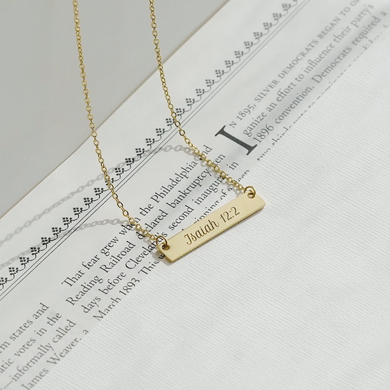 Dainty Custom Christian Jewelry, Bible Verse Gift for Mom, Birthday Gifts Necklace for Women, Catholic Jewelry, FN-08 image 2