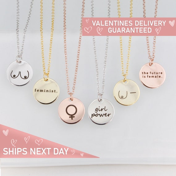 Women Empowerment Necklace Feminist Necklace Women Inspiration Etsy