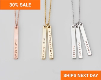 Dainty Custom Family Name Necklace, Kids Name Necklace, Baby Name Necklace, Couple's Necklace, Mom Necklace, FN-22