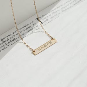 Dainty Custom Christian Jewelry, Bible Verse Gift for Mom, Birthday Gifts Necklace for Women, Catholic Jewelry, FN-08 image 4