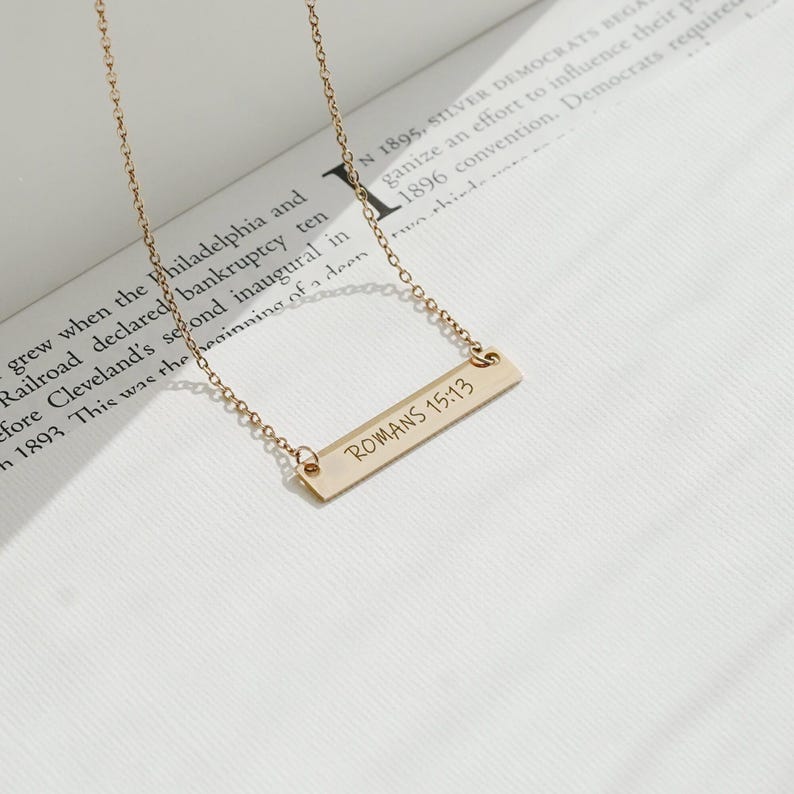 Dainty Custom Christian Jewelry, Bible Verse Gift for Mom, Birthday Gifts Necklace for Women, Catholic Jewelry, FN-08 image 4