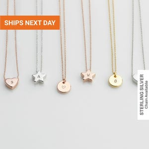 Tiny Personalized Kids Jewelry Sterling Silver · Custom Necklace Kids · Heart Necklace · Flower Girl Proposal · Baby Girl Necklace, FNK-02