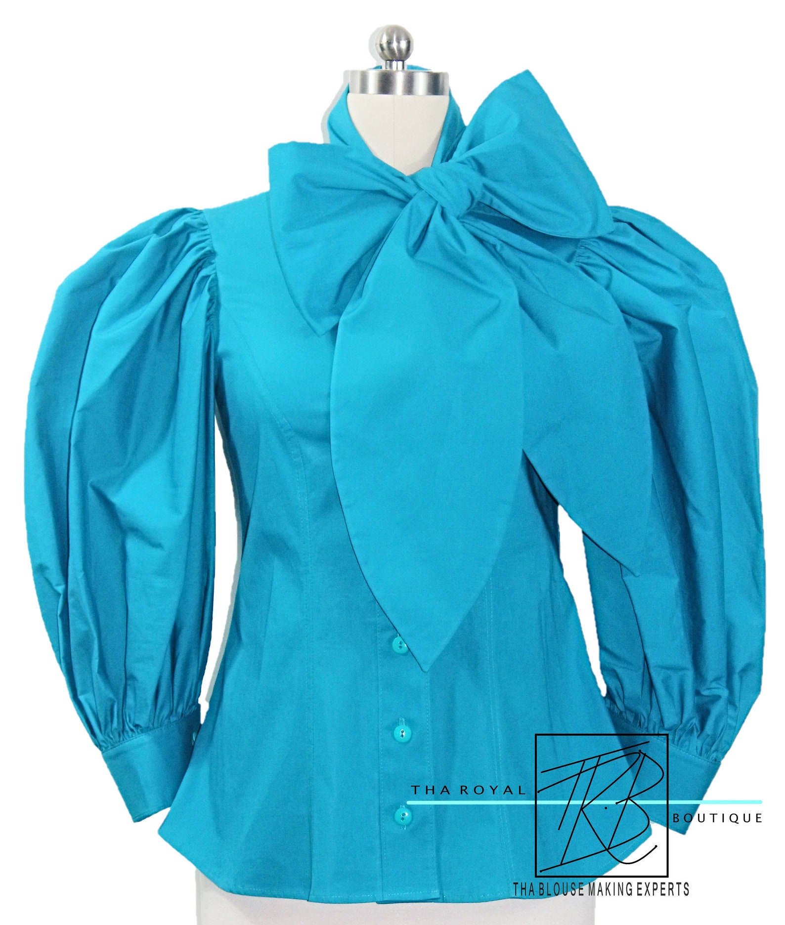 Bow Blouse Blouse With Bow Puffy Sleeve Bow Blouse Blouse Etsy