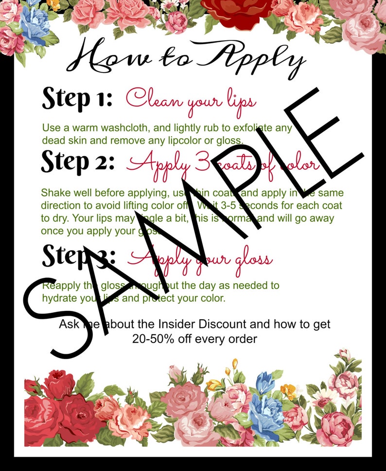 Lipsense Graphics Pack - Vintage Floral Theme - Etsy