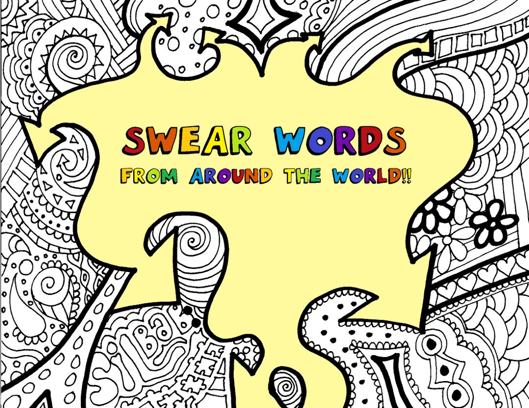 Adult Coloring Book, Printable INSTANT DOWNLOAD Pdf. 7 Swear Words From ...