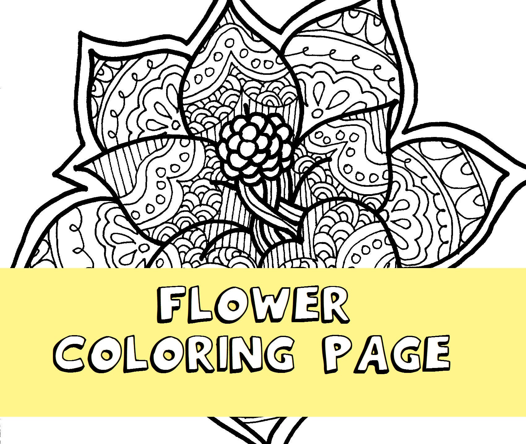 Download Adult Coloring Book Printable Instant Download Pdf Flower Etsy