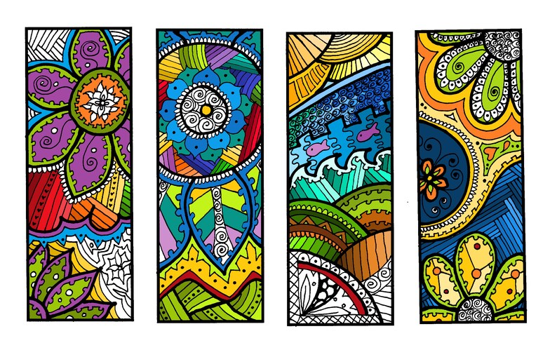 printable bookmarks instant download pdf bookmarks etsy