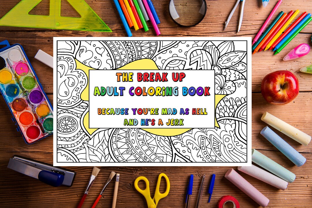 Adult Coloring Book, Printable!! INSTANT DOWNLOAD! Pdf. the Break-up ...