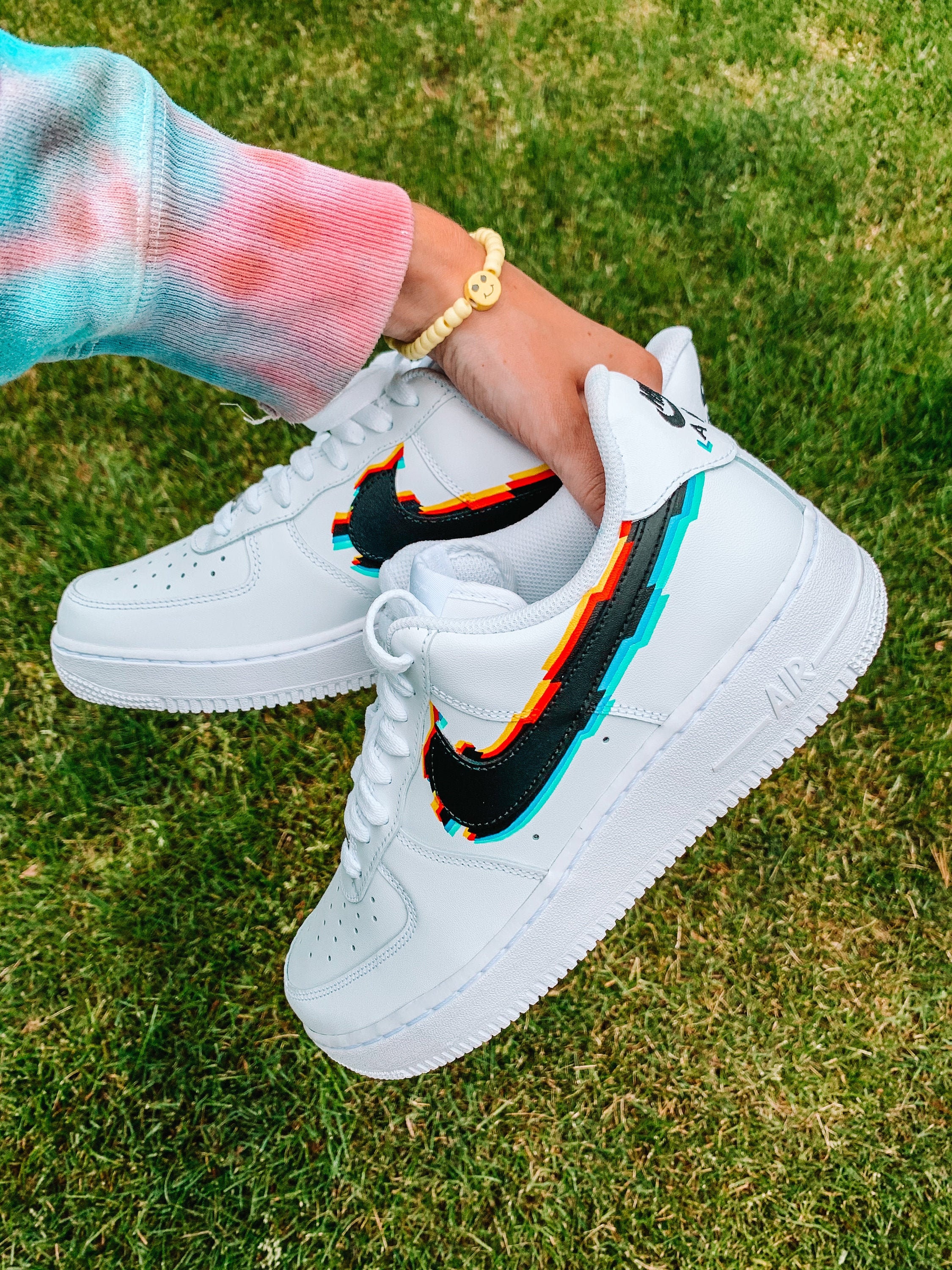custom glitch air force 1