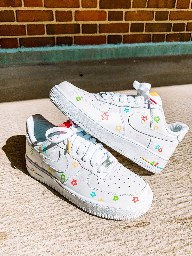 Custom Pastel Stars Nike Air Force 1's ANY COLOR | Etsy