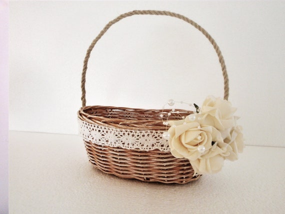 rustic flower girl baskets
