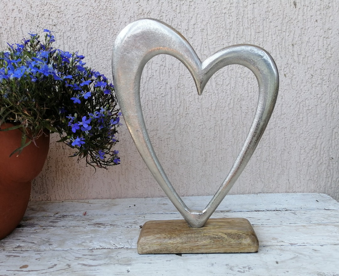 Großes rustikales Herz MetallHerz Skulptur Wohnkultur Etsy.de
