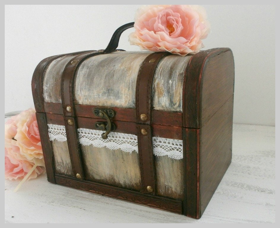 Wooden Rustic Card Box Wedding Suitcase Guest Box Advice Etsy