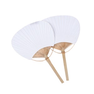 10Pieces Pai Pai Fan - Ventilatori a mano Bam'bo'o fatti a mano, ventilatori di nozze, ventilatore di carta, bomboniere
