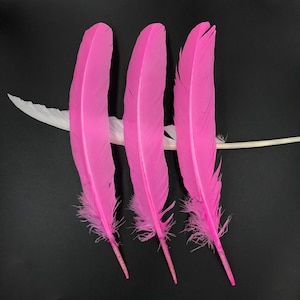Natural Turkey Feather - Bulk Pink Feathers,Mask Making，Wedding Centerpiece，Indian Headdress，Angel Wing Feathers，Decorations 8-14 Inches