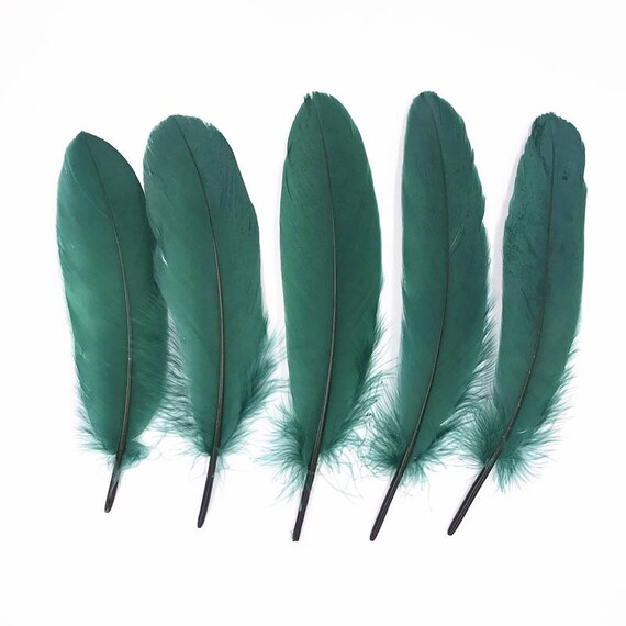 Goose Feathers Natural Dark Green Dyeing Bulk Genuine Featherscosplay  Feathersparty Decoratehalloween Featherscraft Feather 6-8 Inches 