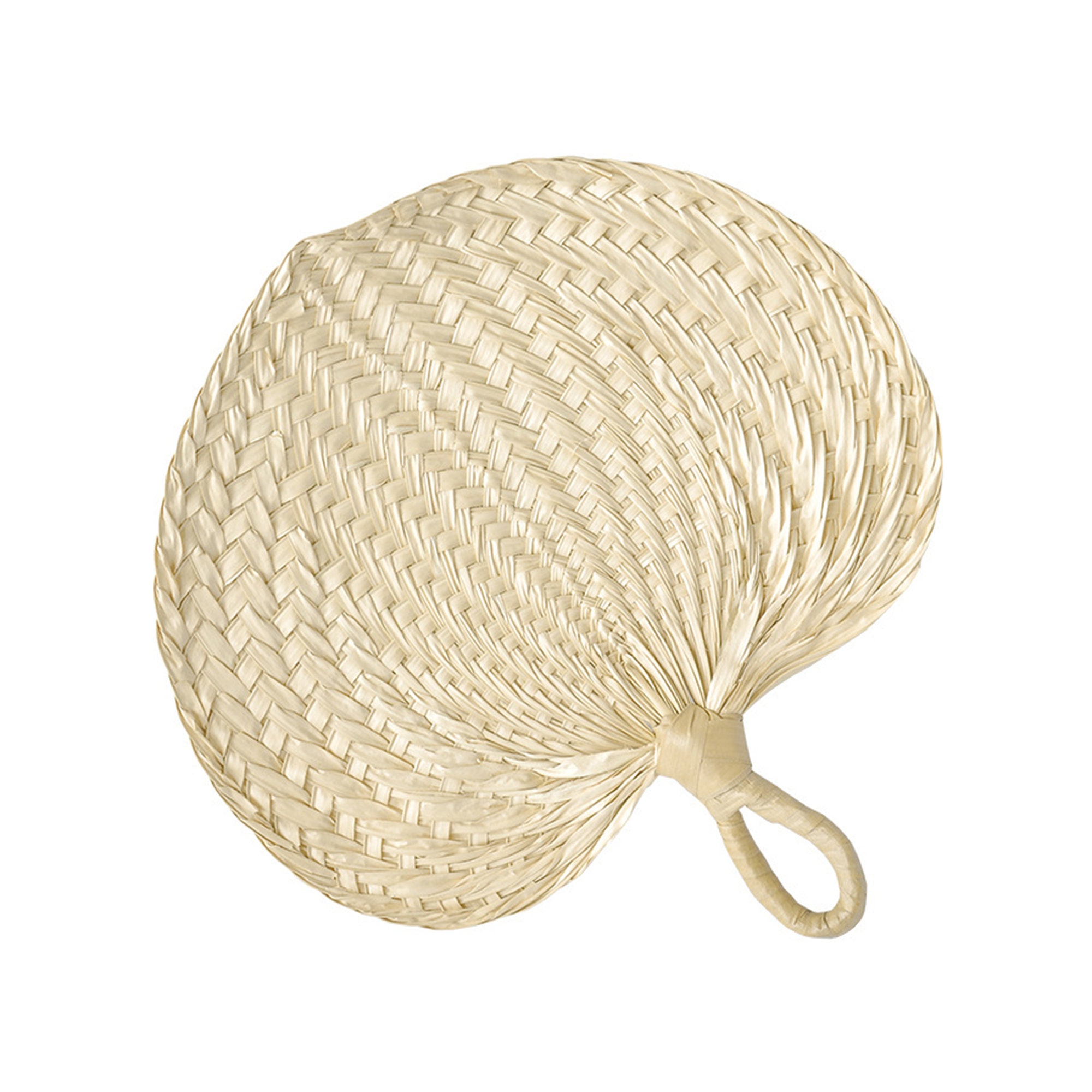 Ventilatore a mano con foglia di palma naturale - Ventilatori di rafia, ventilatori da sposa, decorazioni murali con ventilatore intrecciato a parete,