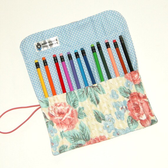 Travel Pencil Case Pencil Roll Holder Gift Idea Coloring Etsy