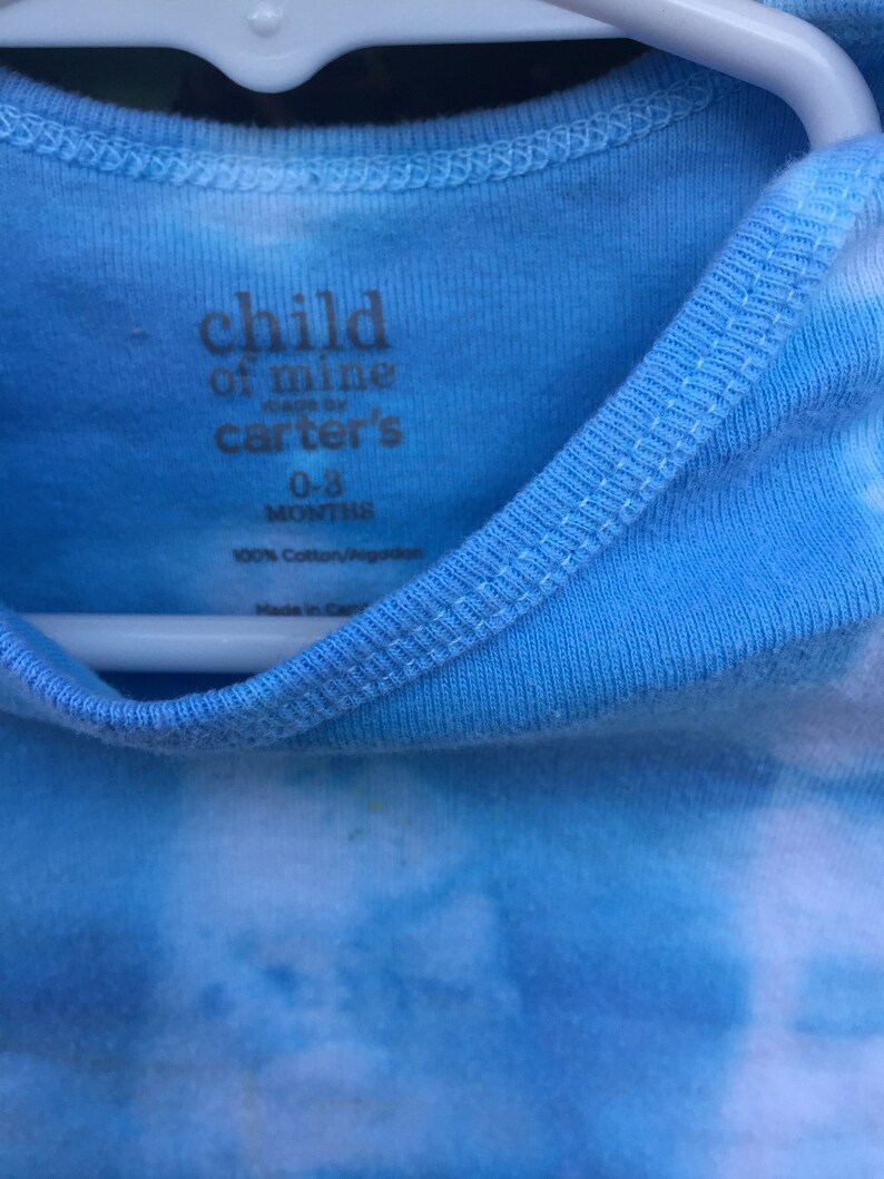 Blue Tie Dye Long Sleeve Onesie 0-3 Months