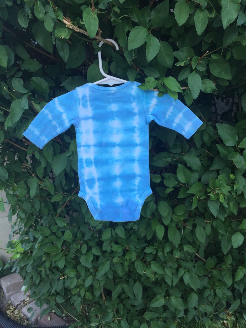 Blue Tie Dye Long Sleeve Onesie 0-3 Months