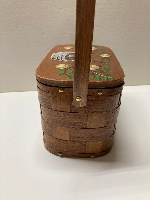 Vintage Wooden Basket Purse - image 10