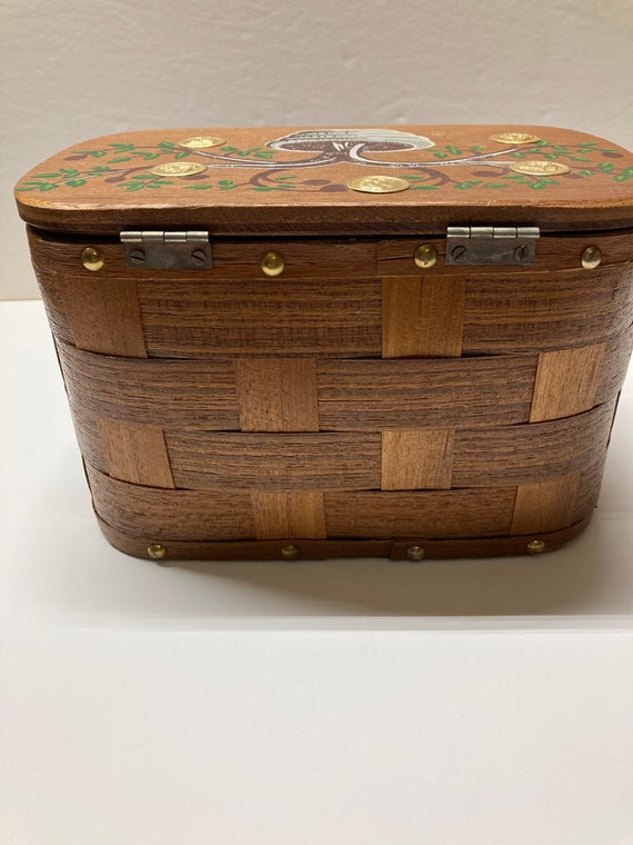 Vintage Wooden Basket Purse - image 9