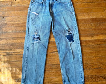 Verontruste patchworkdenim