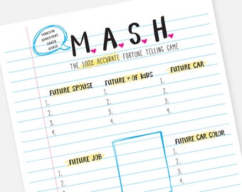 mash game etsy