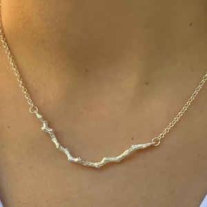 Tree Branch Necklace, Twig Branch Pendant, Necklace for Nature Lover, Branch necklace inspired by the branches of the Galilean olive tree