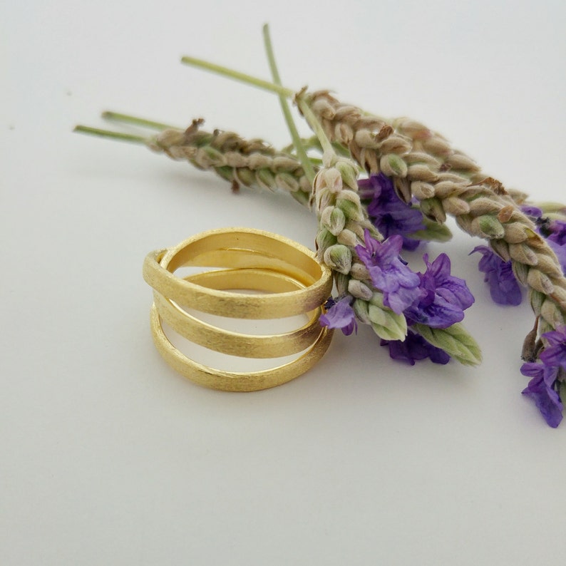 Statement ring Size 8.5,8,7.5,7 Wrap Ring Gift for her Triplet ring Infinity Loop ring Around Ring Wrap Around Ring Wrapped ring