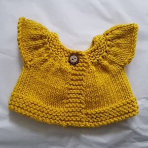 Goldenrod Cardigan for 15-16 inch dolls