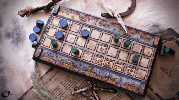 SENET Ancent Board Game Egyptan Board Game Wooden Senet - Etsy