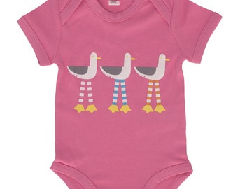 Organic Cotton Baby Grow - Pink