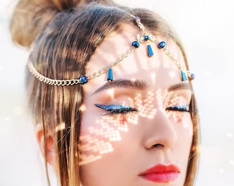 Boho Headpiece Festival Hair Chain Delicate Headpiece Egyptian Tiara Boho Wedding Bohemian Headchain Boho Bridal headpiece Wedding Headpiece