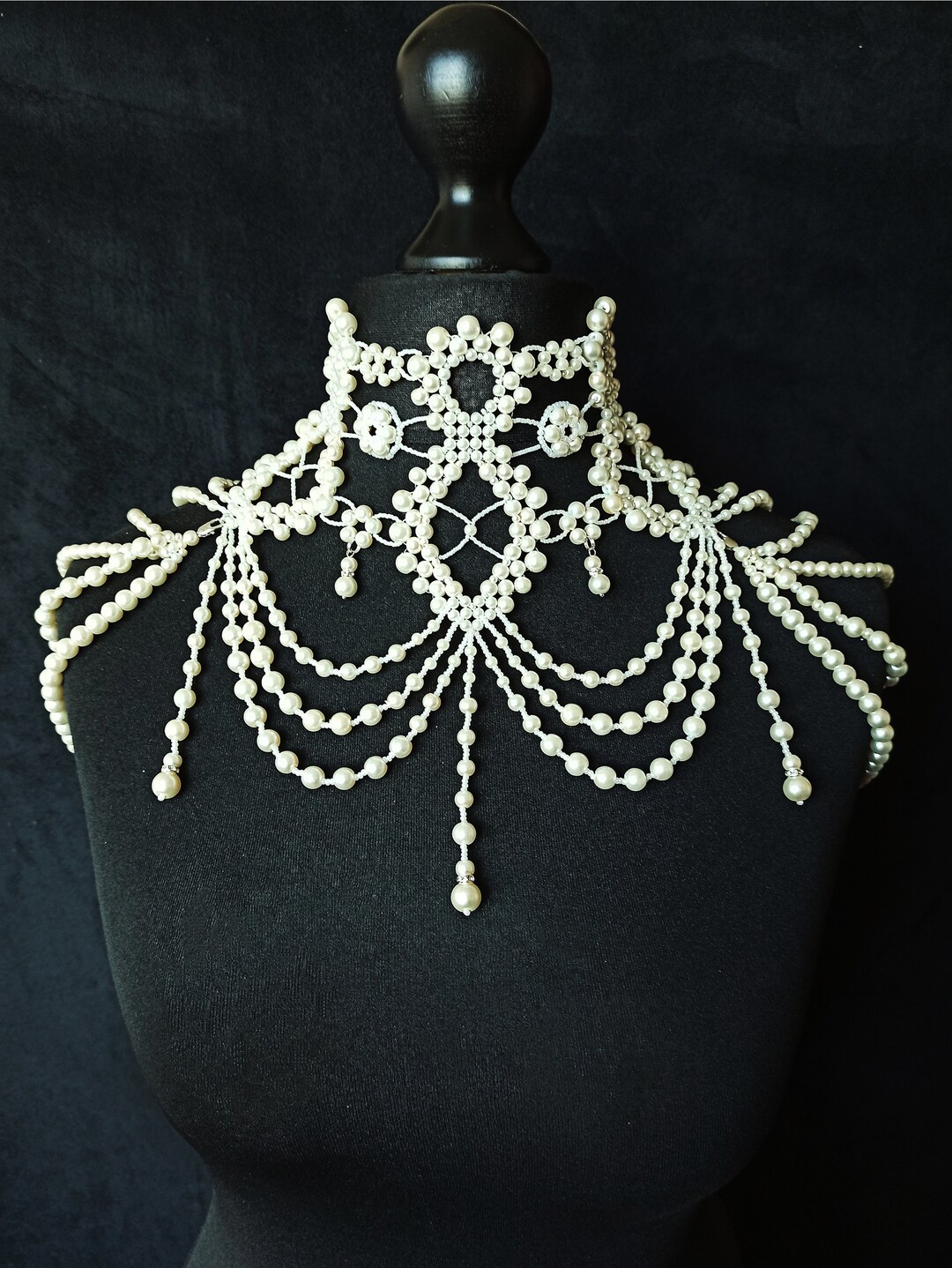 Skeleton Bone Necklace Halloween Jewelry Costume Fancy Dress For Women Men - White