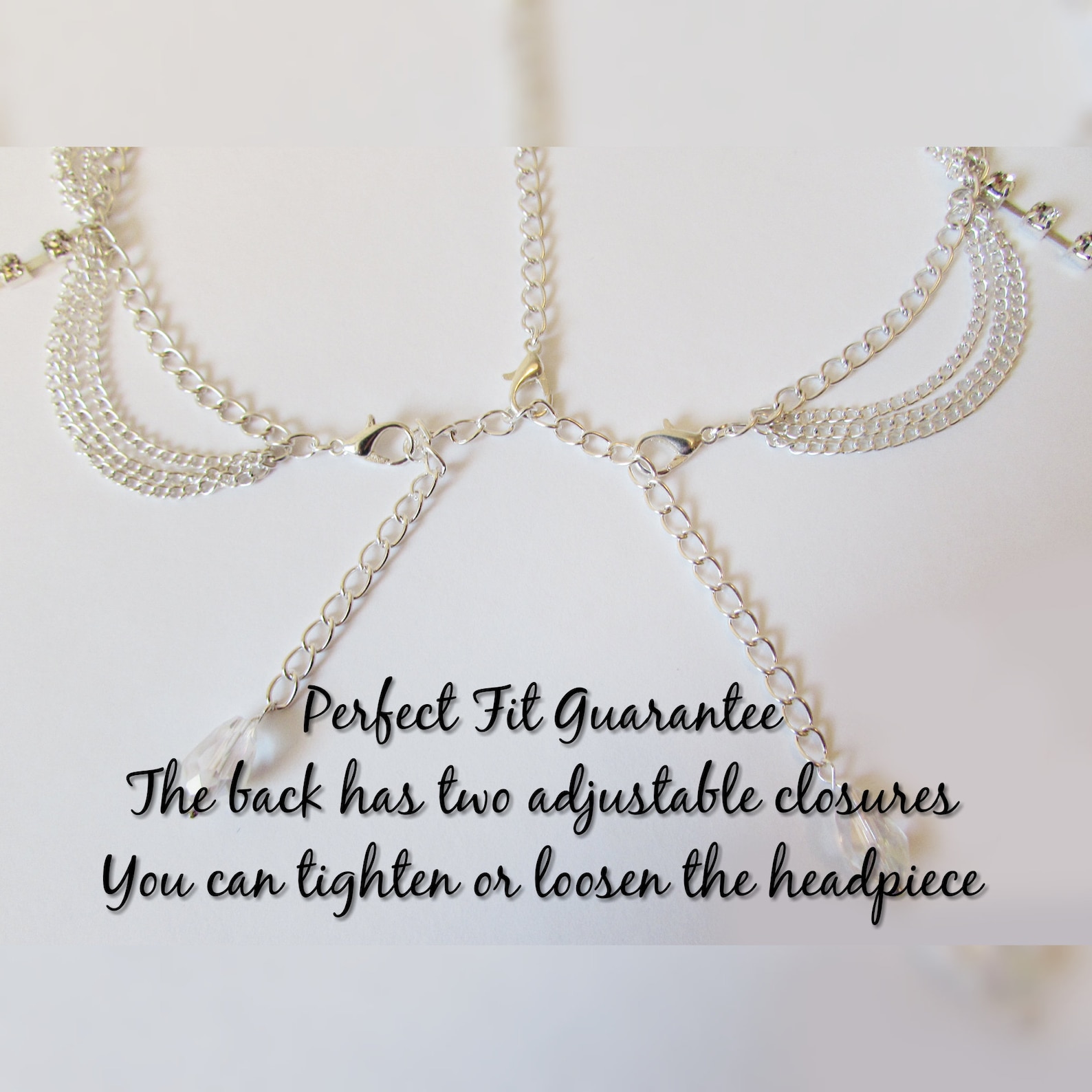 bridal hair chain headpiece