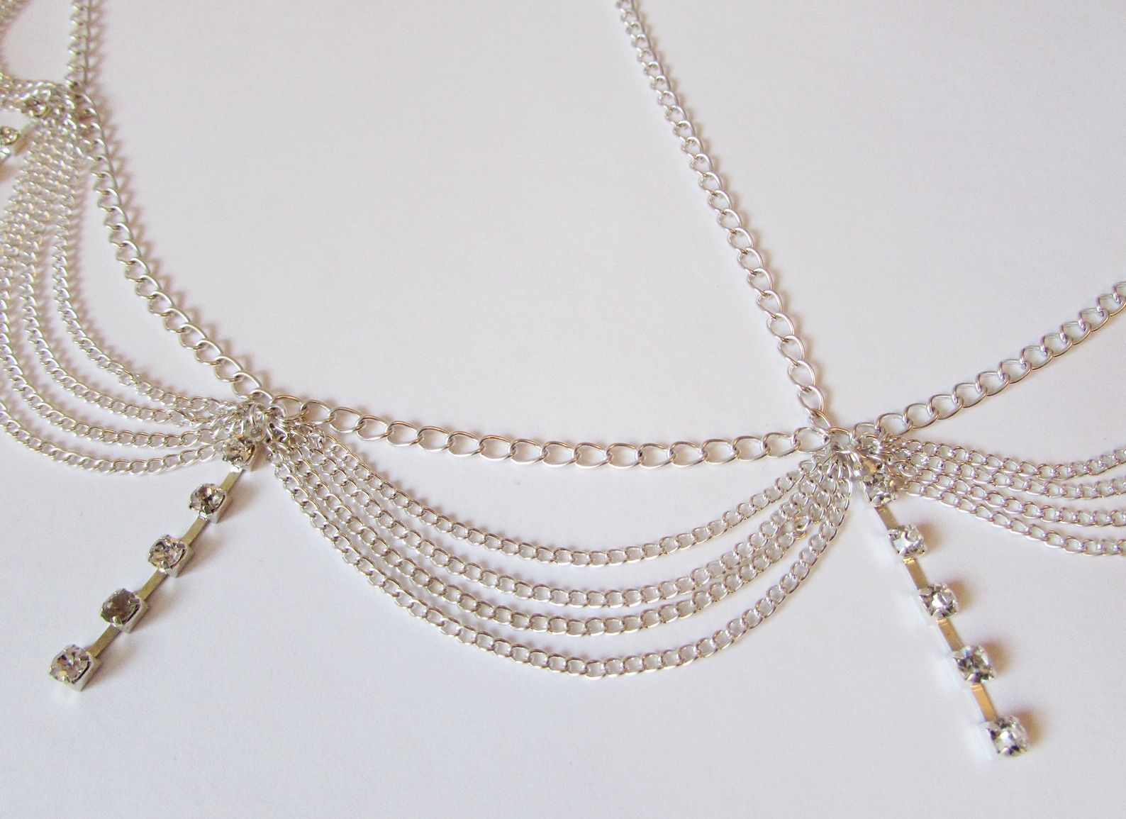 bridal hair chain headpiece