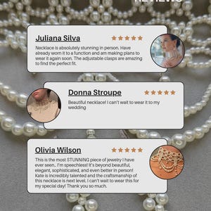 Multi Strand Pearl Choker, Wedding Pearl Necklace, Wide Pearl Necklace, Victorian Bridal Choker, Vintage Bridal Necklace, Statement Choker image 11