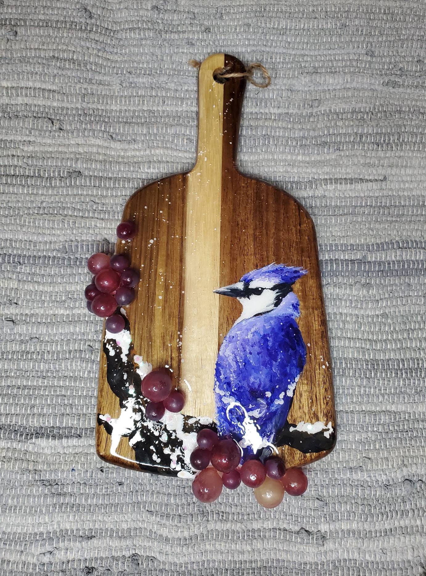 Blue jay bird wall decor Rustic kitchen decoration Wood wall Etsy
