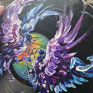 Painted Vinyl Record: Crow Wall Art, Witchy Mystical Decor image 8