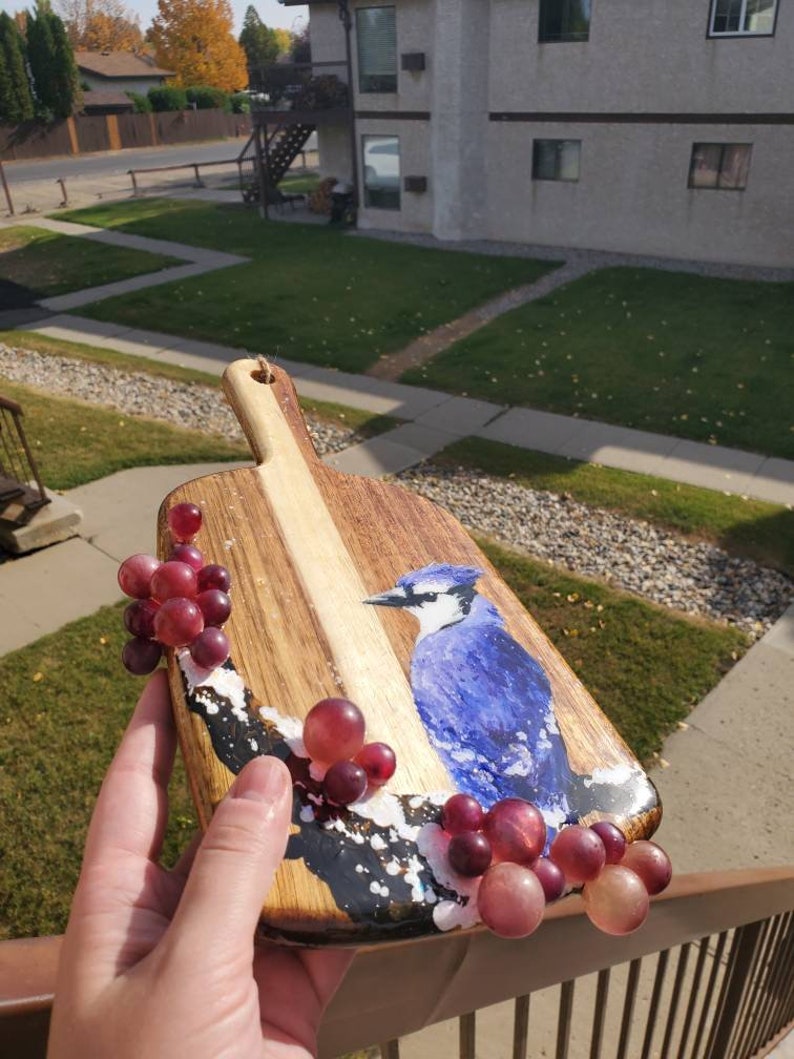 Blue jay bird wall decor Rustic kitchen decoration Wood wall Etsy