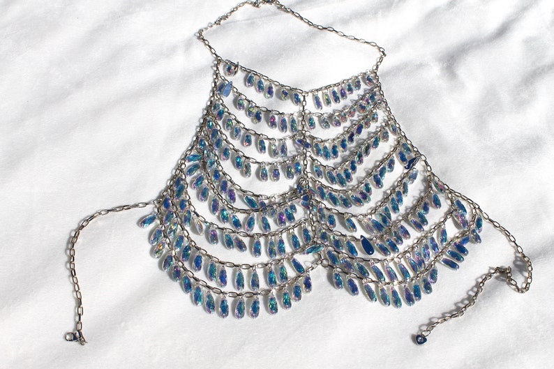 Crystal Dropz Chain Bra