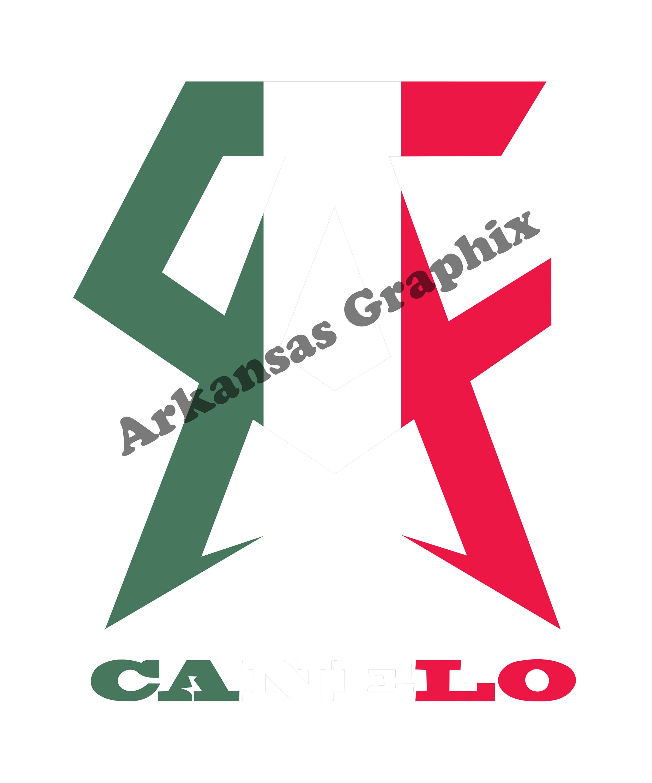 Canelo Logo With Mexican Flag Colors Vector/Cuttable Files Eps, AI, Pdf and...