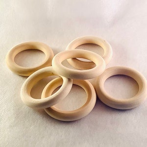 Wooden rings, craft rings, macrame plant hanging rings, unfinished chemical free wood rings, diy ring, natural wooden rings